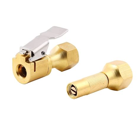 2 Pieces/Pack Brass Tire Air Chucks with Clip for Tire Inflator and ...