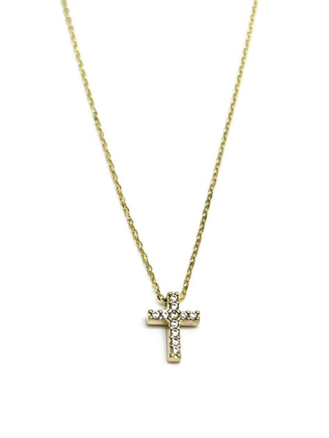 GOLD CROSS WITH CHAIN | Goumenos Jewellery