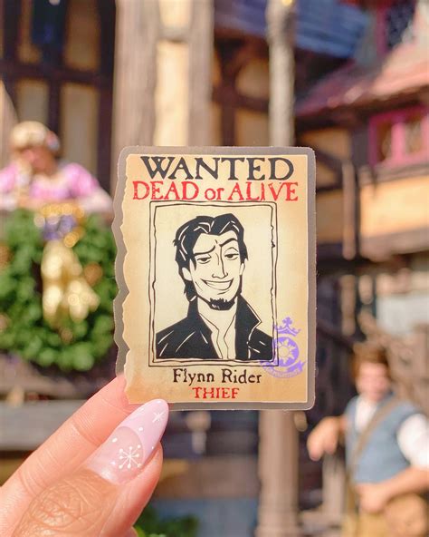 Flynn Rider Wanted Poster Transparent Stickers/ Princess - Etsy