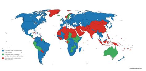Sex Ratio by country : r/Map_Porn