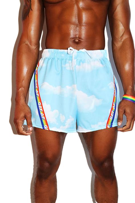 Gay AF Cloud Active Shorts Sky Blue - Etsy