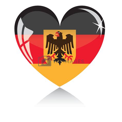 Royalty Free Vector | Vector heart with Germany flag texture by SolanD