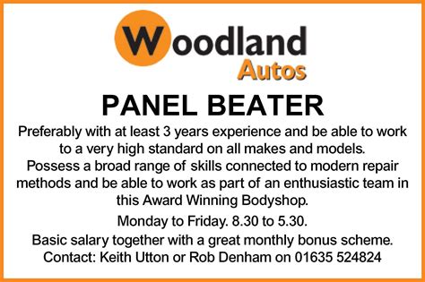 panel beater required