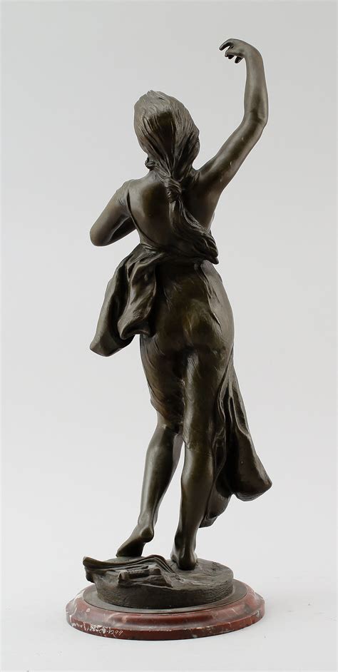 skulptur brons henri louis levasseur signerad bukowskis