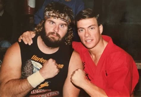 Donald "Ogre" Gibb and Jean-Claude van Damme on the set of "Bloodsport" (1988) : r/OldSchoolCool
