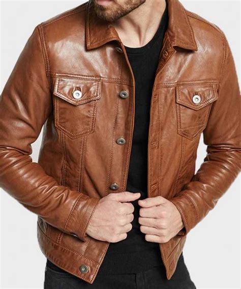 Men Brown Leather Jacket | Brown Leather Jacket - Jacketars