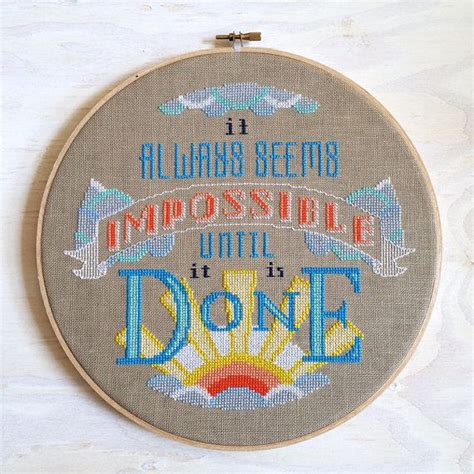 impossible nelson mandela quote satsuma street cross etsy cross
