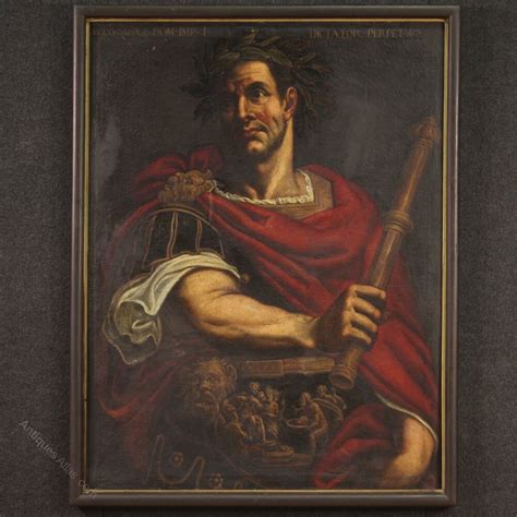 antiques atlas rare painting portrait julius caesar  century