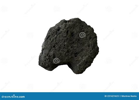 Specimen Of Basalt Igneous Rock Stone Isolated On White Background ...