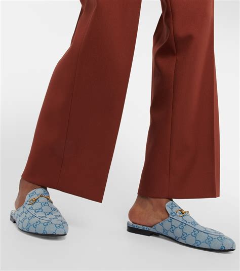 gucci princetown gg canvas slippers gucci