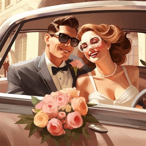 Premium Vector | Just_married_vector_illustrated