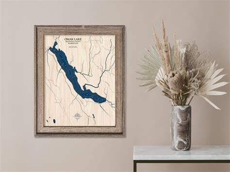 Omak Lake Map | Wooden Maps | thirtyAXIS