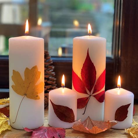 Make pressed leaf candles - Mud & Bloom