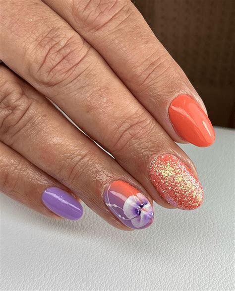 27 Trendy Purple and Orange Nail Designs - The Beauty Pursuit