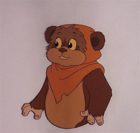 rare sstar wars ewoks animated cel pencil drawingwicket