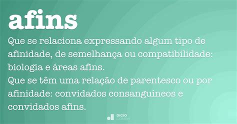 Afins O Que Significa
