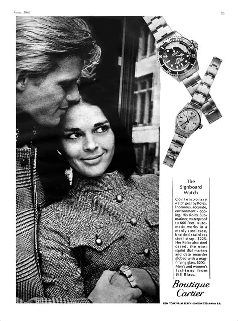Welcome to RolexMagazine.com: Ali MacGraw 1968 Cartier Boutique Rolex Ad