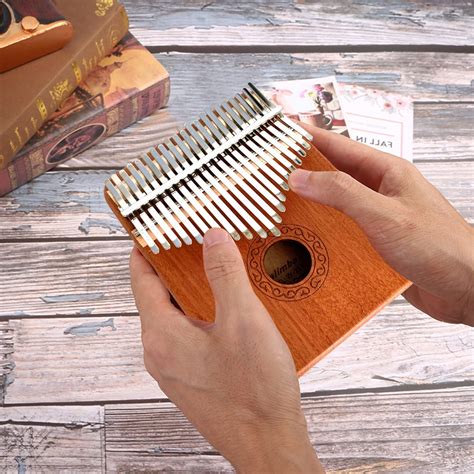 Madera Kalimba Ehuebsd 21 clave dedo pulgar Piano Acacia instrumento