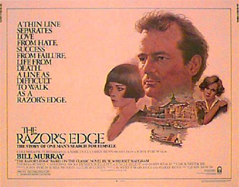 The Razor's Edge Original 1984 U.S. Half Sheet Movie Poster ...