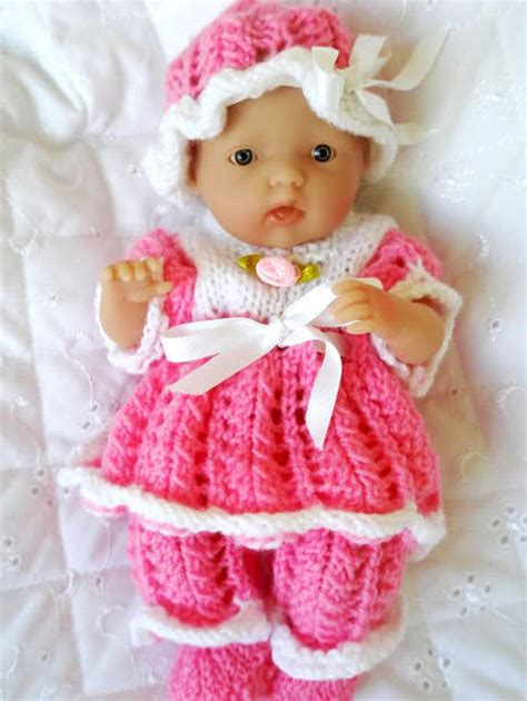 Berenguer Dolls 5-8 Inch Knitting Pattern Lacy Dress Set, PDF Digital