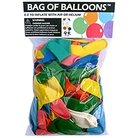 bag  balloons  ct assorted color latex balloons walmartcom