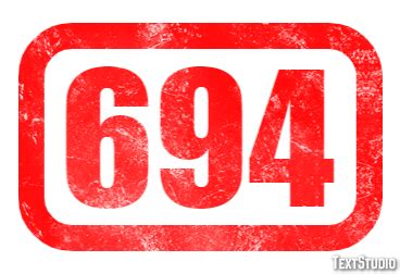 694 Text Effect and Logo Design Number