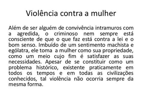Redacao A Violencia Contra A Mulher - Texto violência contra a mulher