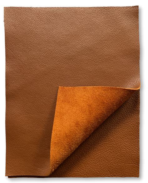 cognac brown natural grain deer tanned cowhide full aniline finish