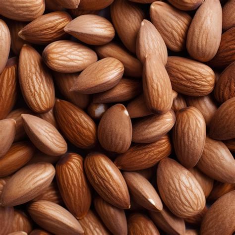 premium photo  close   almonds   pile
