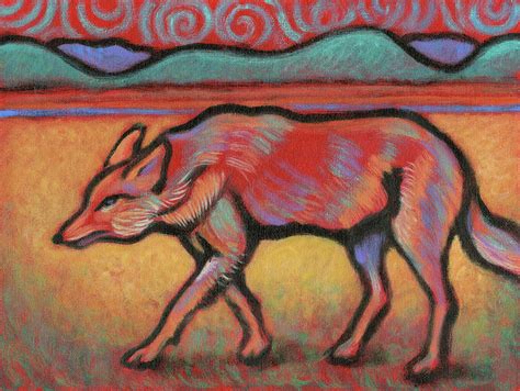 Coyote Totem Painting by Linda Ruiz-Lozito | Fine Art America