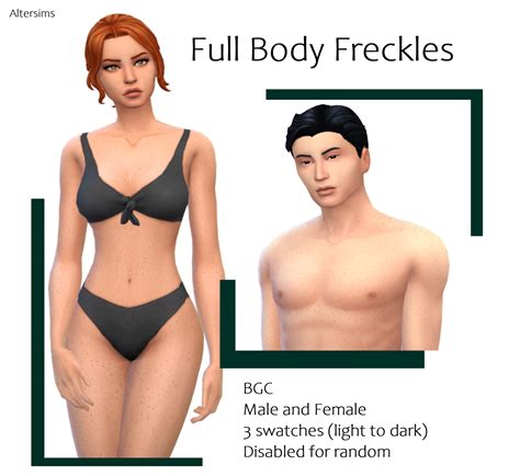 Sims 4 freckles body - spotsboo