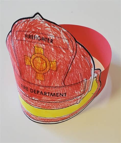 Fire Fighter Hat Craft | Firefighter crafts, Fire safety preschool ...