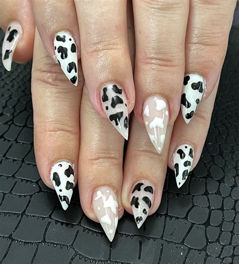 Cow print nails