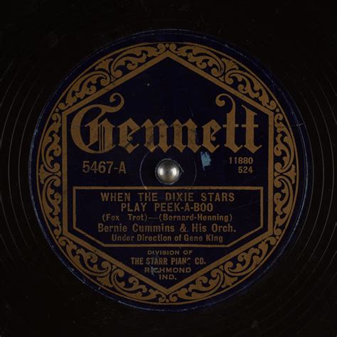 When the Dixie Stars Play Peek-A-Boo : Bernie Cummins & His Orch