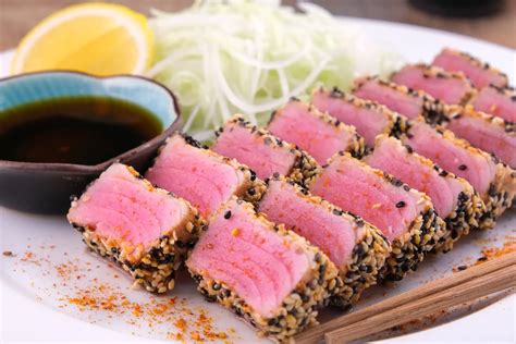 Ahi Tuna Steak Recipe with Ponzu Dipping Sauce 🐟 - Cast Iron Keto