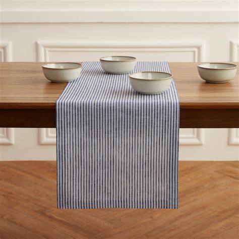 Amazon.com: Solino Home Stripe Linen Table Runner 72 inches Long – 100%