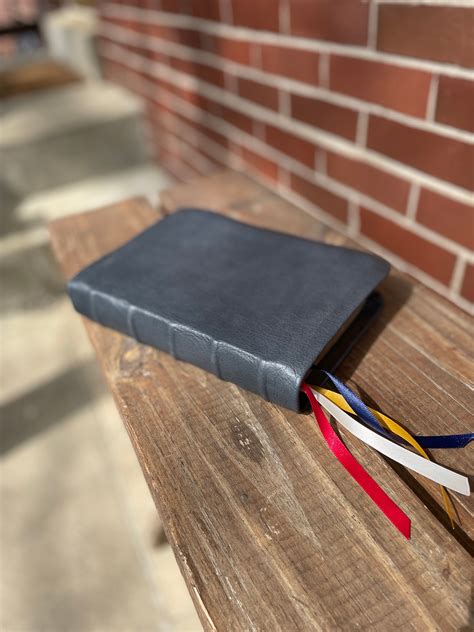Blue Genuine Leather Study Bible Honoring Veterans & Military - Etsy