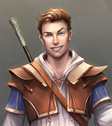 dnd commission arthur human warlock   celestial sarah gaudette