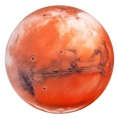 premium ai image realistic image  red planet mars   transparent