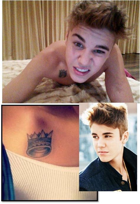 Trend Tattoo Styles: Justin Bieber Tattoo, Crown on Chest