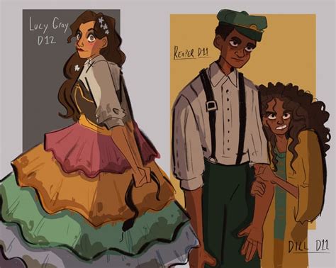Fan art of some the 10th Hunger Games tributes (Designs are a ...
