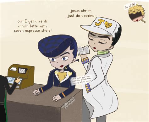 [Fanart] testing the limits of coffee in starbux : r/StardustCrusaders