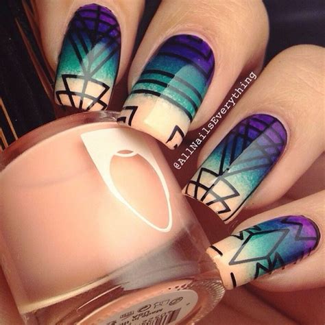 50 Pretty Tribal Nail Art Designs - Noted List