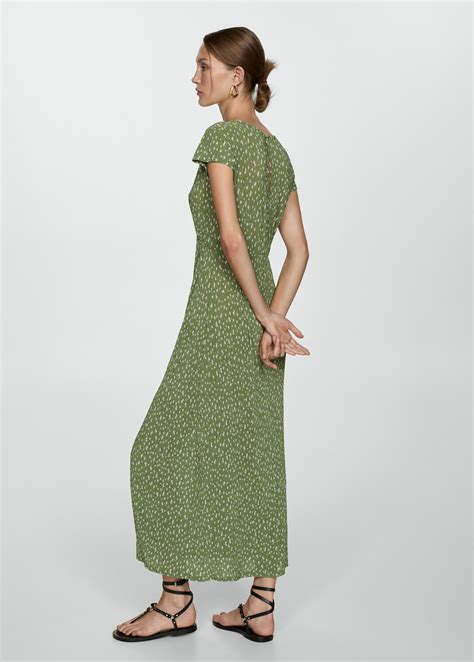 Textured printed dress - Women | MANGO USA