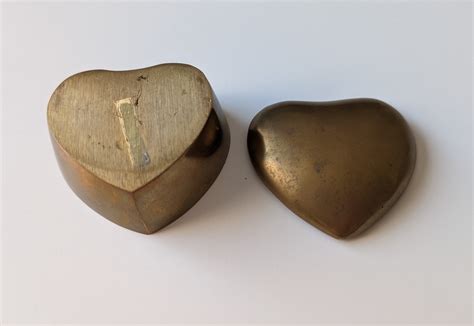 Brass Heart Shaped Trinket Box / Vintage Trinket Box / Heart / - Etsy