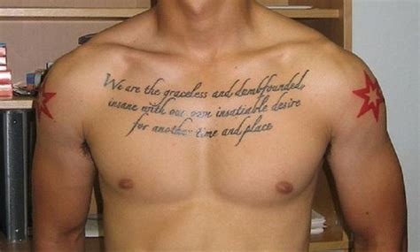 Chest Tattoo Quotes Designs