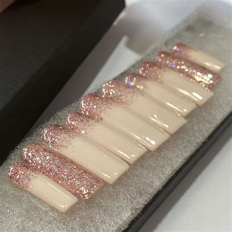 Stone Colour with Sequinned Glitter | Press On Nails - Get Press On Nails