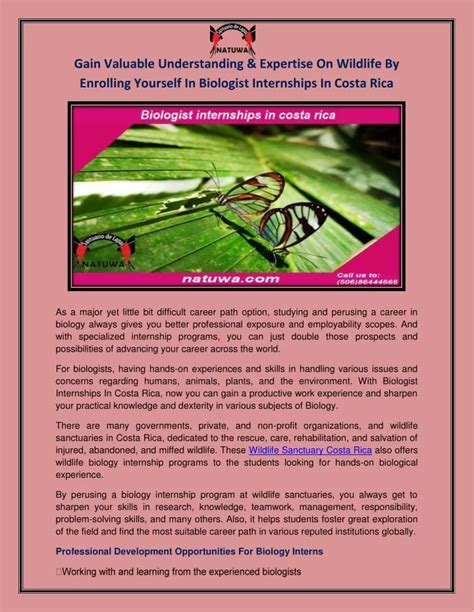 PPT - Biologist internships in costa rica PowerPoint Presentation, free ...
