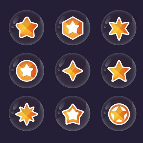 Bubble star icon collections 1529190 Vector Art at Vecteezy