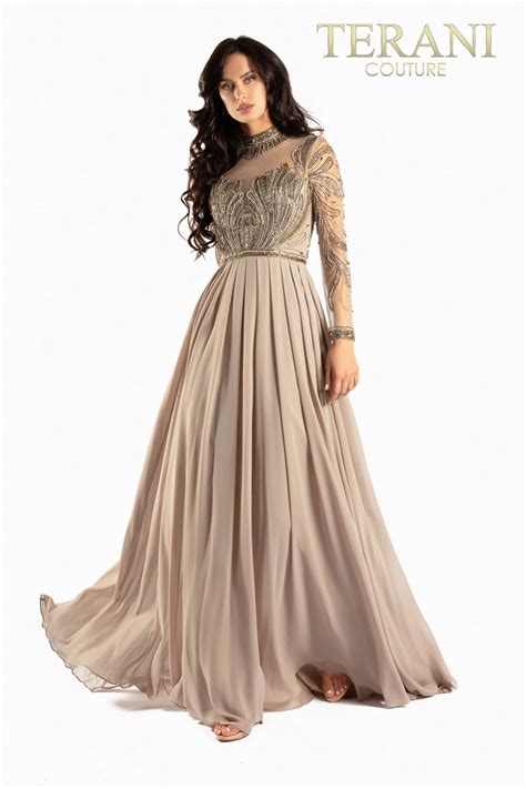 Off-Shoulder Embroidery Mother of the Bride Gown - 231m0481